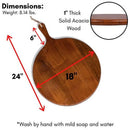 Acacia Wooden Cheese Serving Board - Espresso