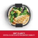 7C Brilliance Round Food Storage Container - Clear Plastic, Dishwasher-Safe