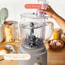 10-Cup Food Processor with Accessories, Porcini Taupe by Drew Barrymore - Porcini Taupe