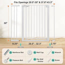 Extra Wide Baby Gate for Stairs and Doorways - White