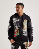Ed Hardy Mary Cross Full-Zip Hoodie