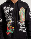 Ed Hardy Mary Cross Full-Zip Hoodie