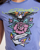 Ed Hardy Rhinestone Eagle Anchor Baby Tee