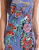 Ed Hardy Butterflies Ribbed Tank Dress