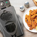 Electric Deep Fryer 2 Liter Capacity, 1500 Watt Lid with Viewing Window, Silver FDM2201BR
