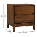 2 Drawer Nightstand - Natural Wood