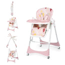 6-in-1 Convertible Baby High Chair - Floral Dust Pink