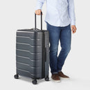 Hardside Large Checked Suitcase - Gray