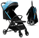 Lightweight 360 Classic Seat Baby Stroller w/Umbrella -Black/Blue