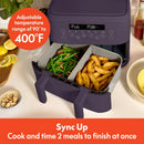 4Qt TriZone Air Fryer - Plum