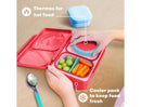 UP Bento Box with Thermos Food Jar 2 Compartments and Ice Pack- Cherry