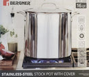 16Qt Stainless Steel Stock Pot - Silver