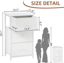 Storage Organizer Chest of Drawers - White Leather