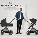 Eos 5-in-1 Travel System Stroller + Lightweight Aton G Infant Car Seat - Lava Grey