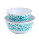 2pc Melamine Oval Serving Bowl Set - Blue