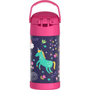 12oz Stainless Steel FUNtainer Water Bottle - Unicorns