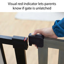 Wood-and-Metal Flat Slat Gate - Grey