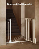 Baby Gate for Stairs and Doorways - White