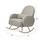 Compass Rocker - Performance Grey Eco-Weave with Rose Gold Legs