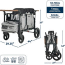 XC+ EVO - Luxury 4 Passenger Stroller Wagon - Gray