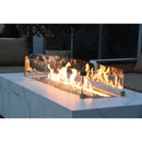 Elementi - Carrara Marble Porcelain Rectangular Fire Pit Table - OFP121BW