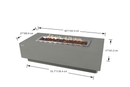 Elementi - Granville Rectangular Concrete Fire Pit Table OFG121