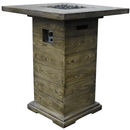 Elementi - Rova Bar Square Fire Pit Table, Hidden Propane Storage - OFG224