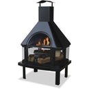 Endless Summer Black Wood Burning Outdoor Firehouse With Chimney - WAF1013C