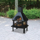 Endless Summer Black Wood Burning Outdoor Firehouse With Chimney - WAF1013C