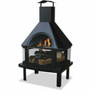 Endless Summer Black Wood Burning Outdoor Firehouse With Chimney - WAF1013C