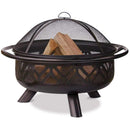 Endless Summer Oil Rubbed Bronze Wood Burning Outdoor Firebowl With Geometric Design - WAD1009SP