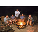 Endless Summer Oil Rubbed Bronze Wood Burning Outdoor Firebowl With Geometric Design - WAD1009SP