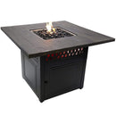 Endless Summer The Benjamin, Dual Heat LP Gas Outdoor Firepit/Patio Heater with Wood Look Resin Mantel - GAD19106ES