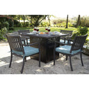 Endless Summer The Benjamin, Dual Heat LP Gas Outdoor Firepit/Patio Heater with Wood Look Resin Mantel - GAD19106ES