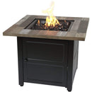 Endless Summer The Cayden, 30" Square Gas Fire Table with Printed Cement Resin Mantel - GAD15298ES