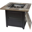Endless Summer The Cayden, 30" Square Gas Fire Table with Printed Cement Resin Mantel - GAD15298ES
