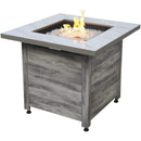 Endless Summer The Chesapeake, LP Gas Fire Pit 30" Faux Marble Top Faux Weather Wood Base - GAD15274SP