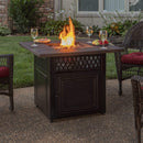 Endless Summer The Donovan, Dual Heat LP Gas Outdoor Fire Pit/Patio Heater with Wood Look Resin Mantel - GAD19102ES