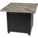 Endless Summer The Harper, 30" Square Gas Outdoor Fire Pit with Printed Cement Resin Mantel - GAD15299ES
