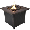 Endless Summer The Spencer, 30" LP Gas Outdoor Fire Pit with Printed Resin Mantel - GAD15297ES
