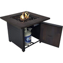 Endless Summer The Spencer, 30" LP Gas Outdoor Fire Pit with Printed Resin Mantel - GAD15297ES