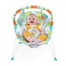Rainforest Vibes 3-Point Harness Vibrating Baby Bouncer with -Toy bar