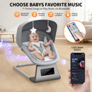 Electric Baby Rocker for Newborns with 3 Timer Functions - Grey