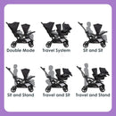 Sit N' Stand® Double 2.0 Stroller - Dash Grey