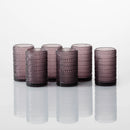 13oz 6pk Glass Ice Beverage Glasses - Purple