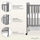 Carson Classic 3-in-1 Convertible Crib in Steel Grey Storm Grey