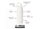 34oz Mesa Leopard Water Bottle Cream