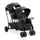 Big Caboose Triple Stroller with Rear Bench and Standing Platform - Jet