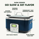 Programmable 6QT Electric Slow Cooker - Oxford Blue
