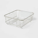 Small Steel Dish Drainer Brushed - Nickel